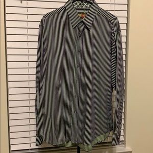 Robert Graham neon green and purple shirt XL